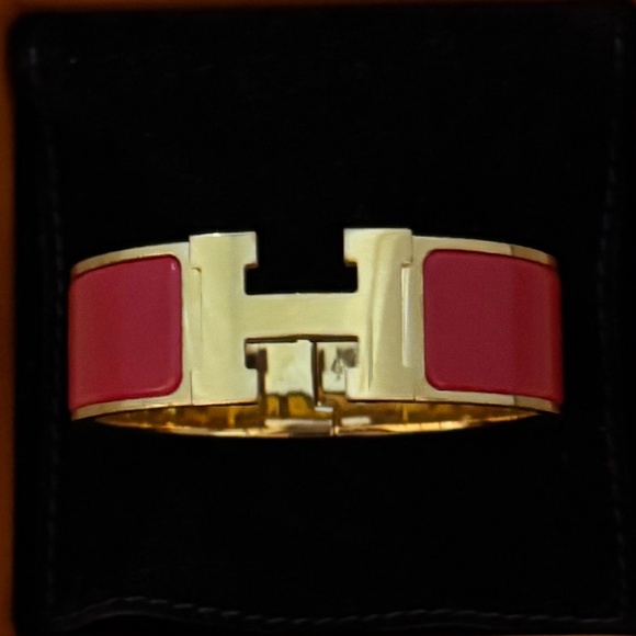 Hermes Jewelry - HERMES - CLIC CLAC H BRACELET - Rouge Amarante